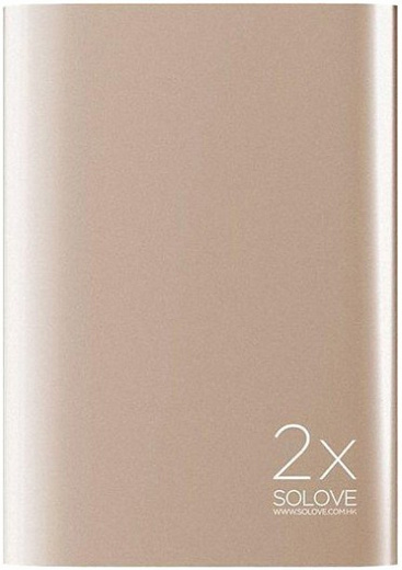 Внешний аккумулятор Power Bank Xiaomi SOLOVE 20000mAh 18W с 2xUSB+кожаный чехол (003M Pink)