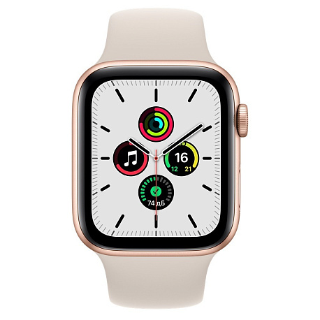 Умные часы Apple Watch SE (2022) 44mm Starlight Aluminium Case with Starlight Sport Band (EU)