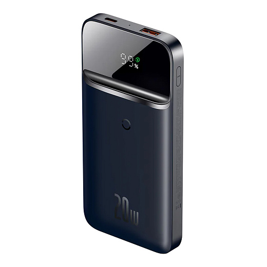 Внешний аккумулятор Baseus Magnetic Wireless Power Bank 10000mAh - 20W, синий (PPCXW10)