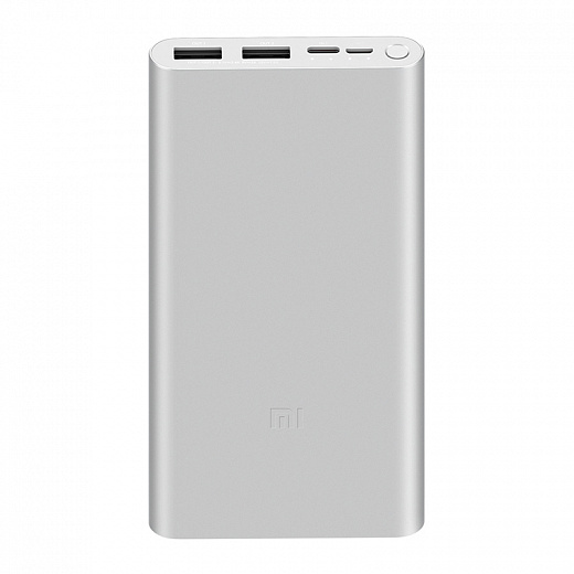 Аккумулятор Xiaomi Mi Power Bank 3 10000 mAh PLM13ZM, серебристый