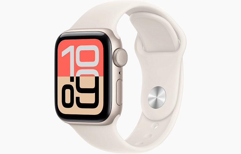 Умные часы Apple Watch SE 3 44mm Starlight Aluminium Case with Starlight Sport Band (EU)
