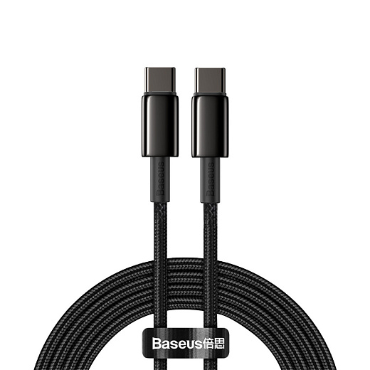 Кабель Baseus Tungsten Gold Fast Charging Data Cable Type-C to Type-C 100W (CATWJ-A01)