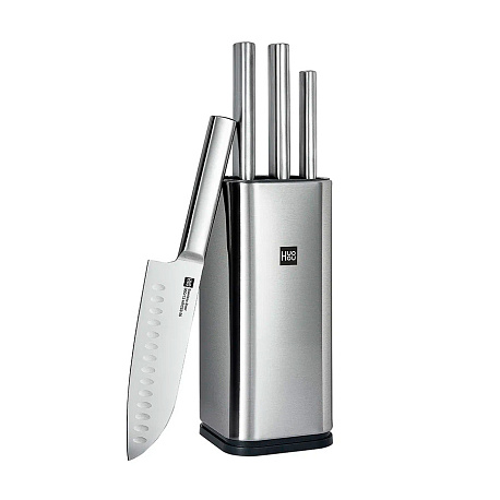 Набор Huo Hou Stainless steel kitchen Knife (3 ножа, ножницы и подставка)