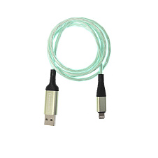 USB-кабель Denmen D25L на Lightning 2.4A, зеленый