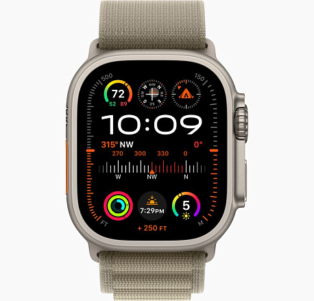 Умные часы Apple Watch Ultra 2 GPS+Cellular 49mm Titanium Case with Olive Alpine Loop (EU)