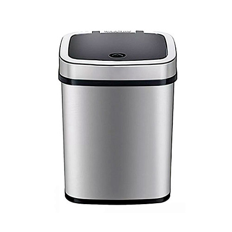 Ведро Xiaomi Ninestars Stainless steel Sensor Trash Can 15л, серый металлик