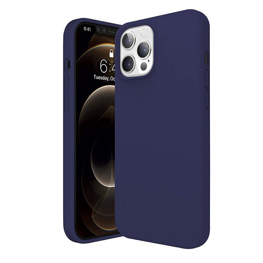 Накладка Krutoff Silicone Case для iPhone 12 Pro Max (Синий)