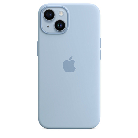 Накладка Magnetic Silicone Case для iPhone 13 (Аналог с MagSafe) (Голубой)