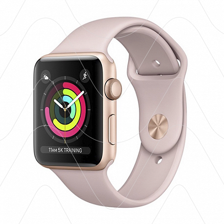 Смарт-часы Apple Watch Series 3 42mm Gold Aluminum Case with Pink Sport Band