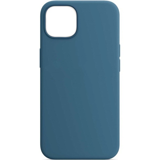 Накладка Magnetic Silicone Case для iPhone 13 Pro Max (Аналог с MagSafe) (Темно-синий)