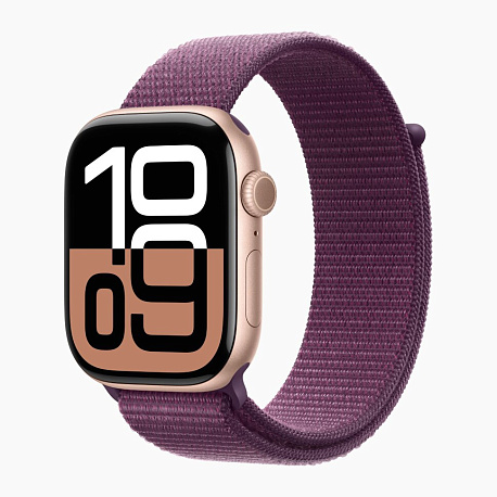 Умные часы Apple Watch Series 10 46mm Rose Gold Aluminium with Plum Sport Loop