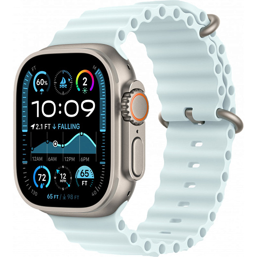 Умные часы Apple Watch Ultra 2 (2024) 49mm Titanium Case with Ice Blue Ocean Band (EU)