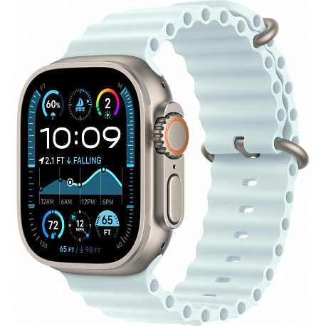 Умные часы Apple Watch Ultra 2 (2024) 49mm Titanium Case with Ice Blue Ocean Band (EU)