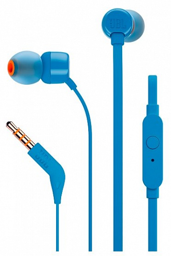 Стерео-наушники JBL T110 (Синий)