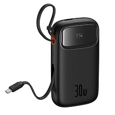 Внешний аккумулятор Baseus QPow 2 Digital Display Power Bank 20000mAh 30W, черный