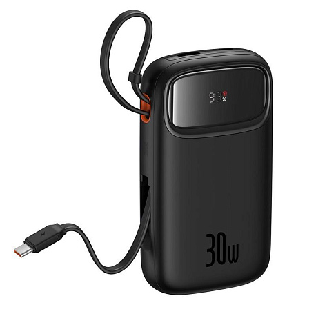 Внешний аккумулятор Baseus QPow 2 Digital Display Power Bank 20000mAh 30W, черный