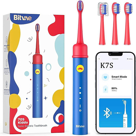 Электрическая детская зубная щетка Bitvae Smart K7S Kids Electric Toothbrush, синяя