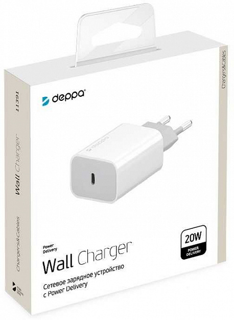 СЗУ Deppa Power Delivery USB-C 20W, белый