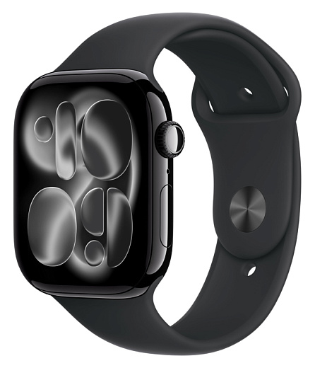 Умные часы Apple Watch Series 11 42mm Jet Black Aluminium with Black Sport Band