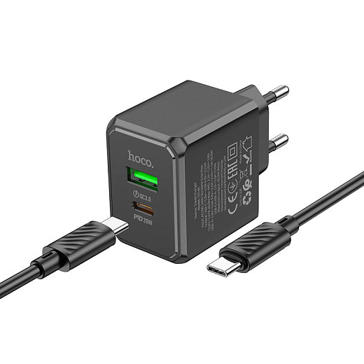 СЗУ HOCO CS14A 20W (USB-A+USB-C) + кабель Type-C