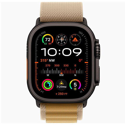 Умные часы Apple Watch Ultra 2 GPS+Cellular 49mm Black Titanium Case with Tan Large Alpine Loop (EU)