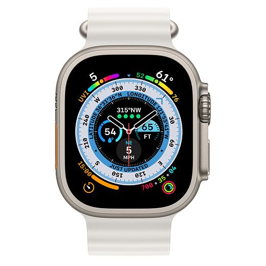 Умные часы Apple Watch Ultra GPS+Cellular 49mm Titanium Case with White Ocean Band (EU)