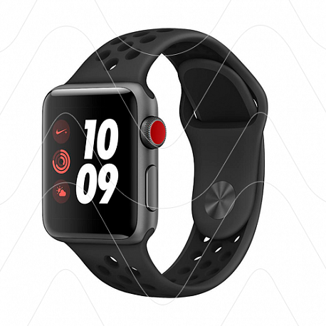 Умные часы Apple Watch Series 3 38мм Aluminum Case with Nike Sport Band, серый космос/черный