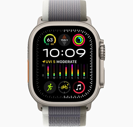 Умные часы Apple Watch Ultra 2 GPS+Cellular 49mm Titanium Case with Green/Gray Trail Loop (EU)