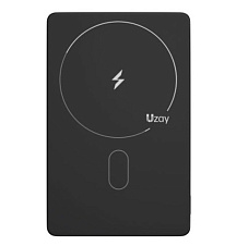 Внешний аккумулятор Uzay Slim Powerbank с MagSafe 5000 mAh USB-C, Lightning, черный