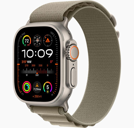 Умные часы Apple Watch Ultra 2 GPS+Cellular 49mm Titanium Case with Olive Alpine Loop (EU)