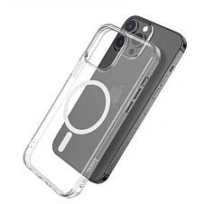Накладка Magnetic Clear Case для iPhone 15 Pro (Аналог с MagSafe)