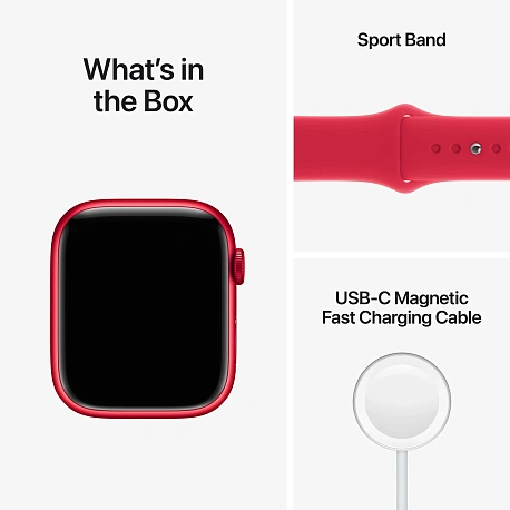 Умные часы Apple Watch Series 8 45mm (PRODUCT)RED Aluminum Case with Red Sport Band (EU)