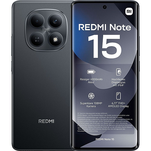 Смартфон Xiaomi Redmi Note 15 8/128Gb Black