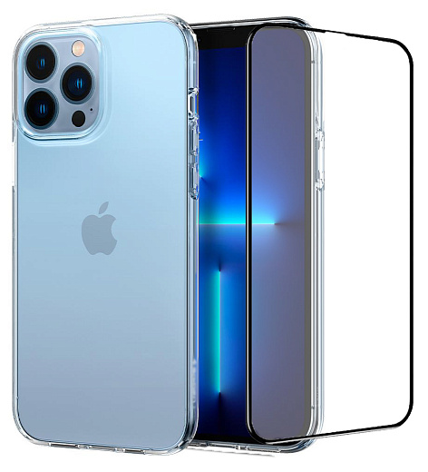 Комплект защитное стекло+чехол 3D RH Gamer для iPhone 13 Pro