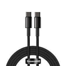 Кабель Baseus Tungsten Gold Fast Charging Data Cable Type-C to Type-C 100W (CATWJ-01)