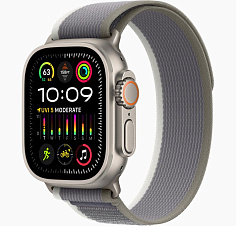 Умные часы Apple Watch Ultra 2 GPS+Cellular 49mm Titanium Case with Green/Gray Trail Loop (EU)