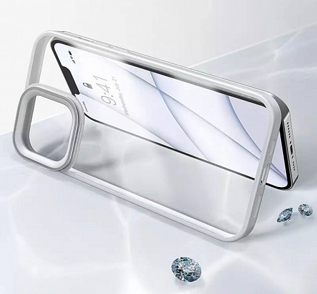 Чехол Baseus Crystal Case для iPhone 13 Pro Max (Серебряный)