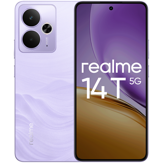 Смартфон Realme 14T 5G 8/256 ГБ, фиолетовый