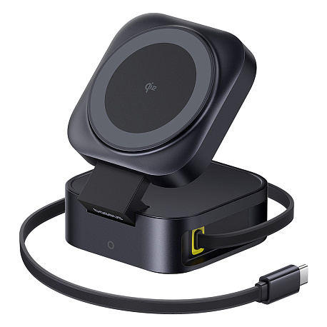 Беспроводная зарядка Baseus PicoGo 2-in-1 Magnetic Wireless Charger Qi2 67W