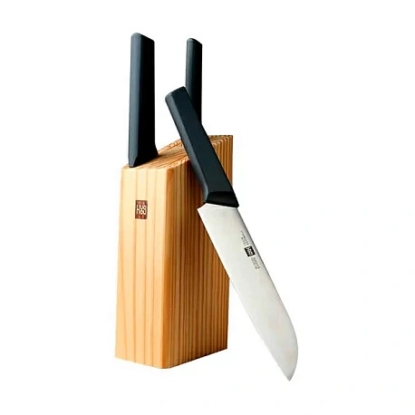 Набор стальных ножей Xiaomi HuoHou 4-Piece Kitchen Knife Set Lite Black (HU0059)