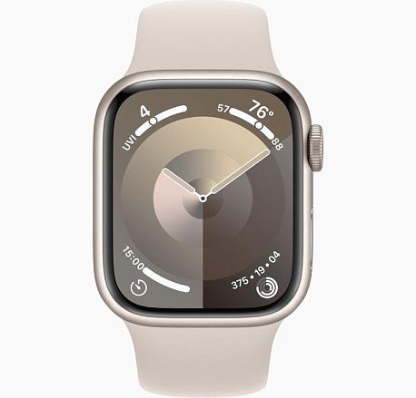 Умные часы Apple Watch Series 9 45mm Starlight Aluminium with Starlight Sport Band
