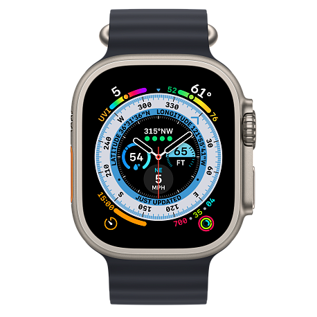 Умные часы Apple Watch Ultra GPS+Cellular 49mm Titanium Case with Midnight Ocean Band (EU)