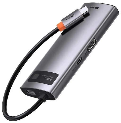 USB-Хаб Baseus StarJoy 6-Port Type-C HUB Adapter Gray WKWG080013