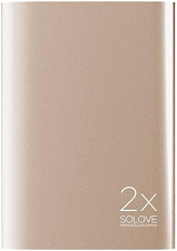 Внешний аккумулятор Xiaomi SOLOVE 20000mAh с кожаным чехлом (A8-2 Gold)