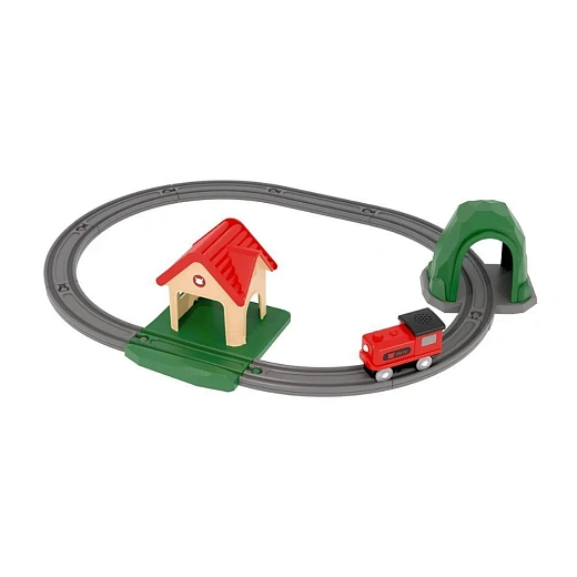 Железная дорога Mitu Track building block sound and light train MTWJ03MT