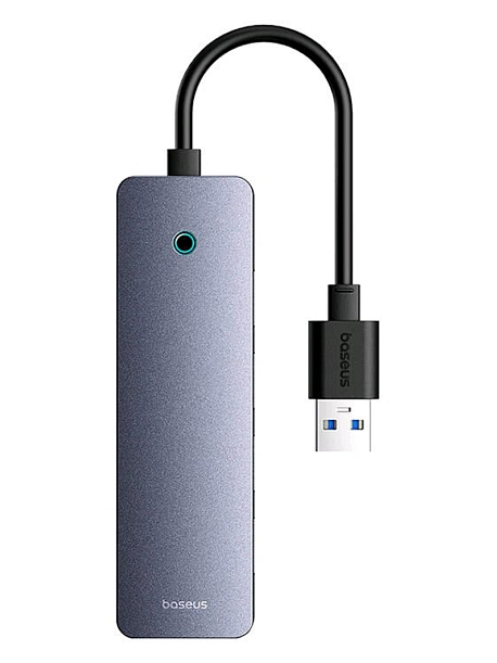 USB-хаб 5 in 1 Baseus UltraJoy Series 4-Port HUB Lite USB-A*4 + USB-C серый