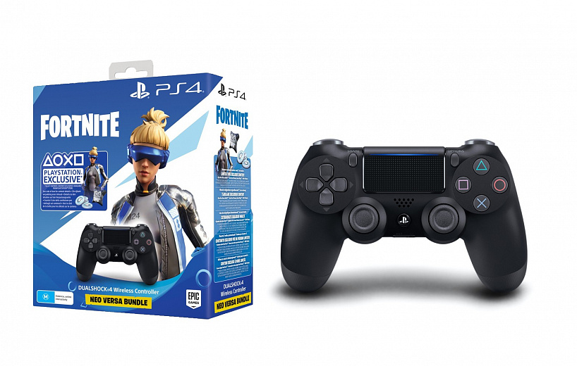 Геймпад для консоли PS4 PlayStation Dualshock v2 Black+Fortnite