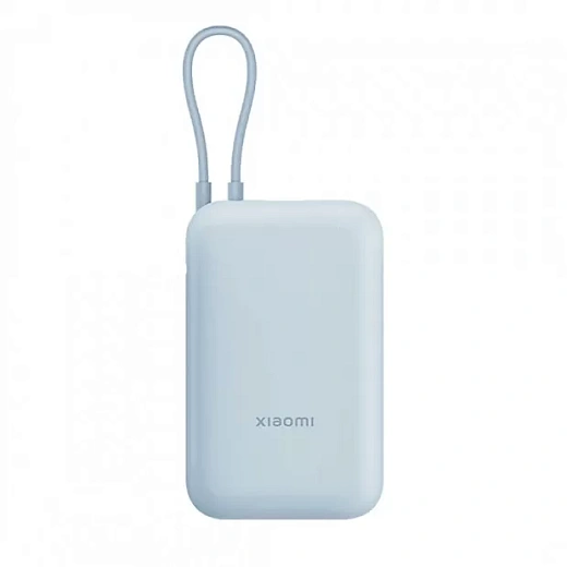 Внешний аккумулятор Xiaomi Mi Power Bank With Cable USB-C 10000mAh Pocket Version, синий (P15ZM)
