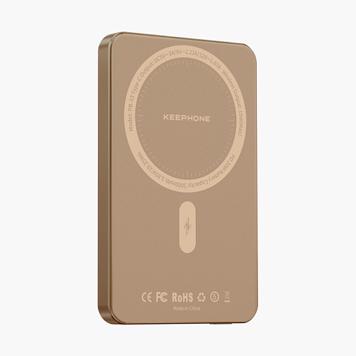 Внешний аккумулятор Keephone Lucci 5000mAh PD 20W с MagSafe, розовый Внешний аккумулятор Keephone Lucci 5000mAh PD 20W с MagSafe, розовый