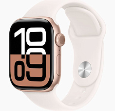 Умные часы Apple Watch Series 10 42mm Rose Gold Aluminium with Light Blush Sport Band